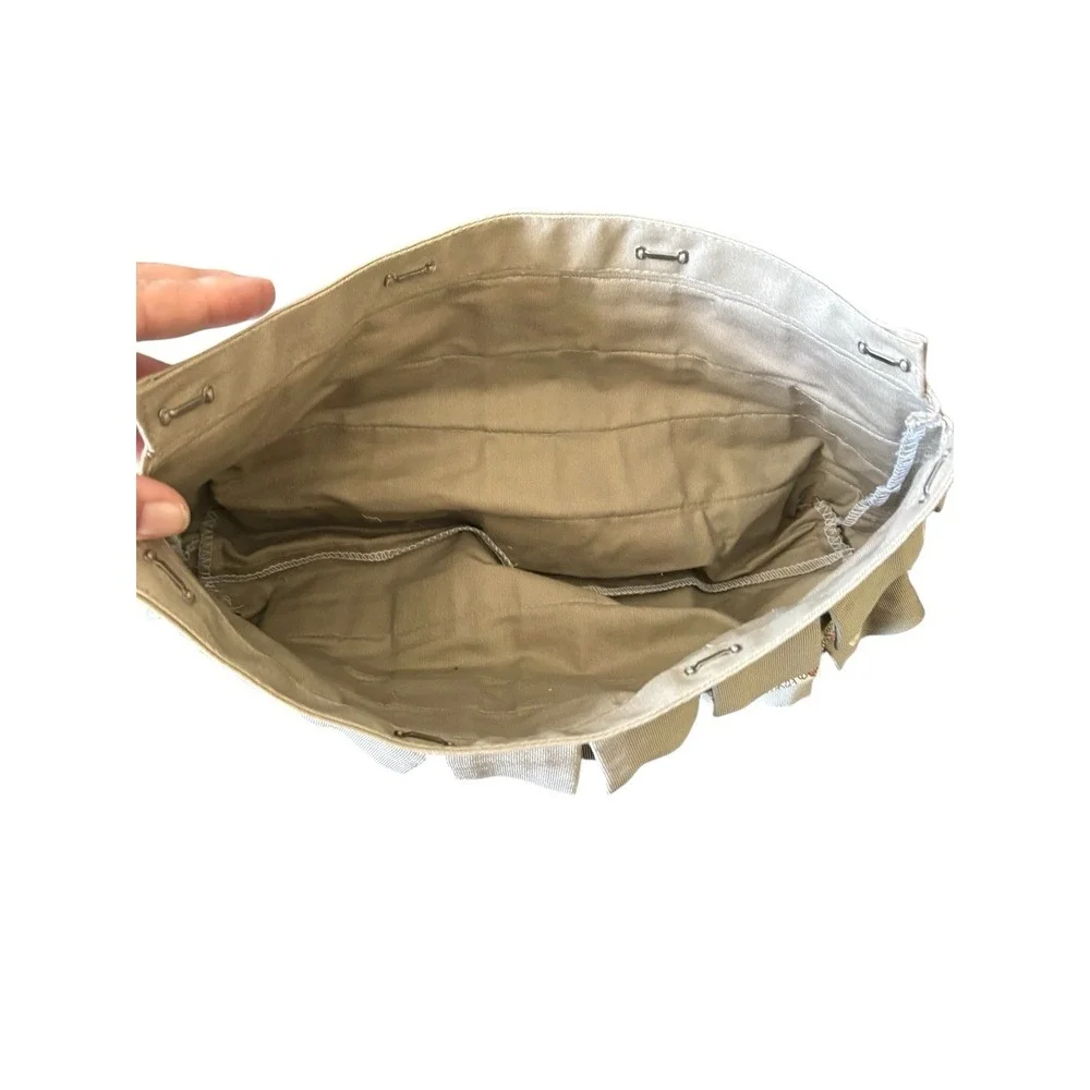 Thirty-One Changeable‎ Purse Skirt Ruffle Floral Tan Pleated Cover 15
